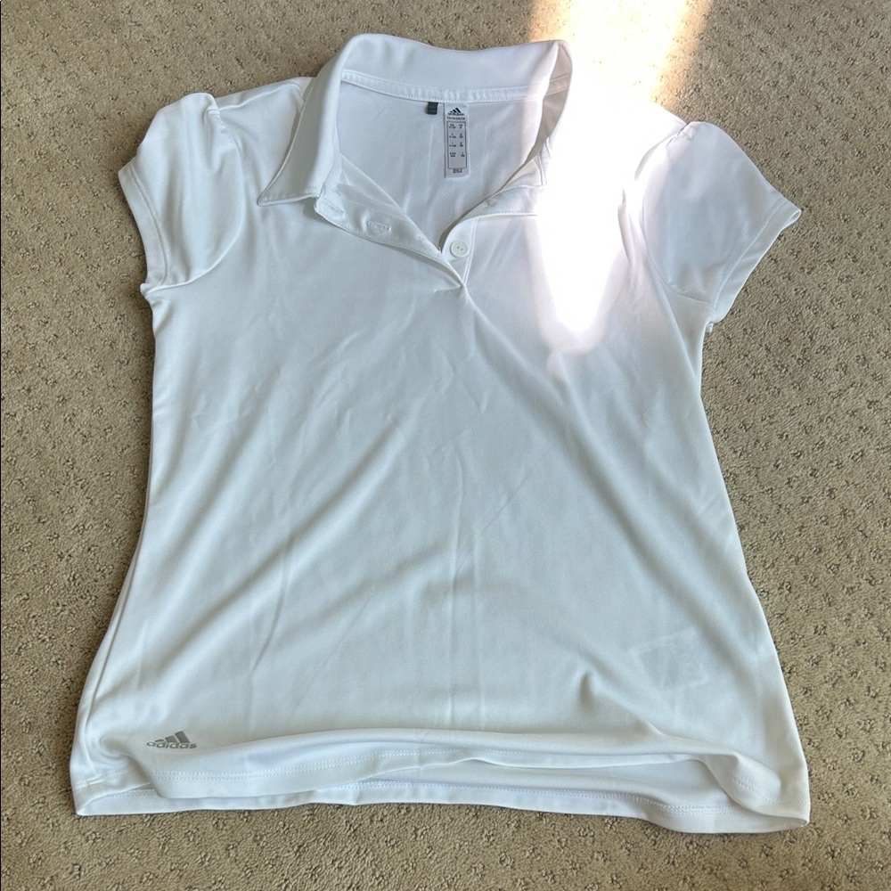 adidas White Button Down Shirt